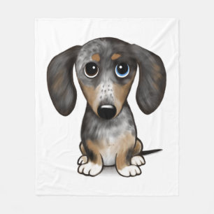 Couverture Polaire Merle Dapple Dachshund mignon chien Wiener