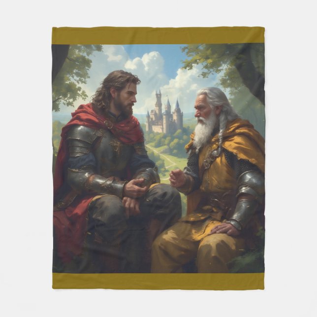 Couverture Polaire Merlin and King Arthur at Camelot Fleece Blanket (Devant)