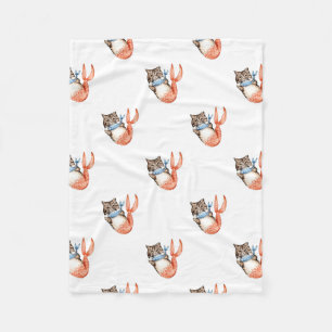 Couverture Polaire Mermaid Chat Purmaid
