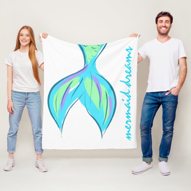 Couverture Polaire Mermaid Dreams Blanche polaire (En situation)