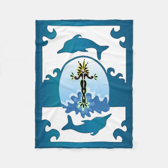 Couverture Polaire Mermaid Goddess Flannel Blanket (Devant)