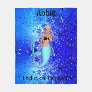 Couverture Polaire Mermaid - Je crois en Mermaids Fleece Blanket