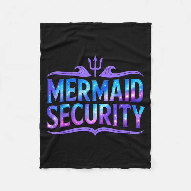 Couverture Polaire Mermaid Security Funny Dad Father Daughter Birthda (Devant)
