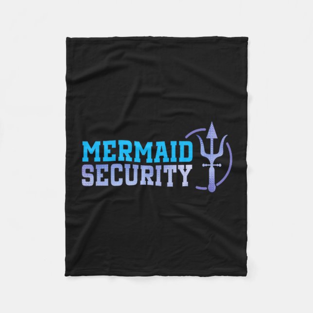 Couverture Polaire Mermaid Security Halloween Costume Dad Men Boy  (Devant)