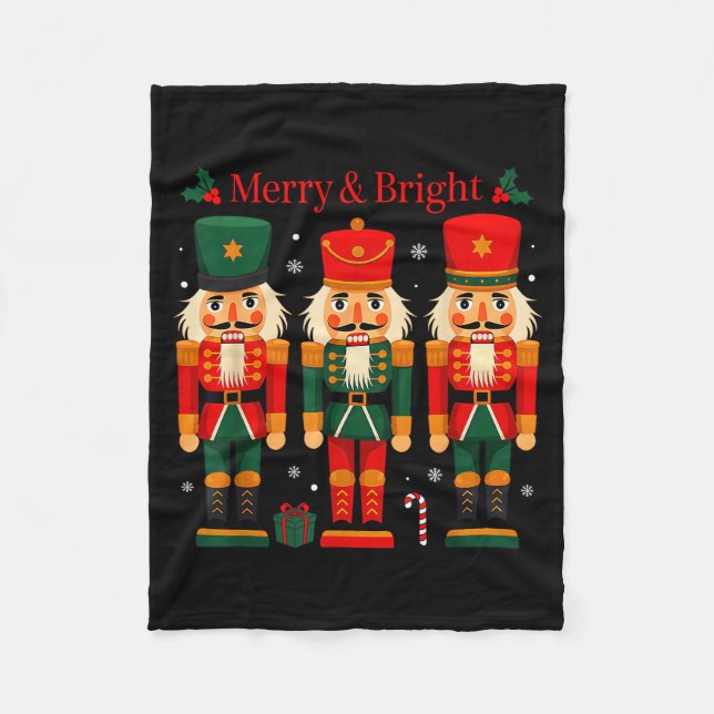 Couverture Polaire Merry &amp; Bright Nutcracker Christmas Ballet Dan (Devant)