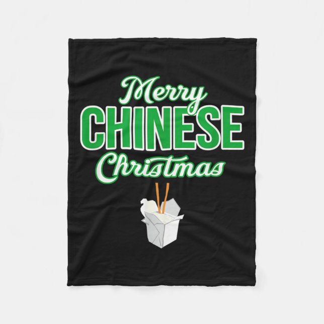 Couverture Polaire Merry Chinese Christmas Xmas Funny Restaurant Take (Devant)