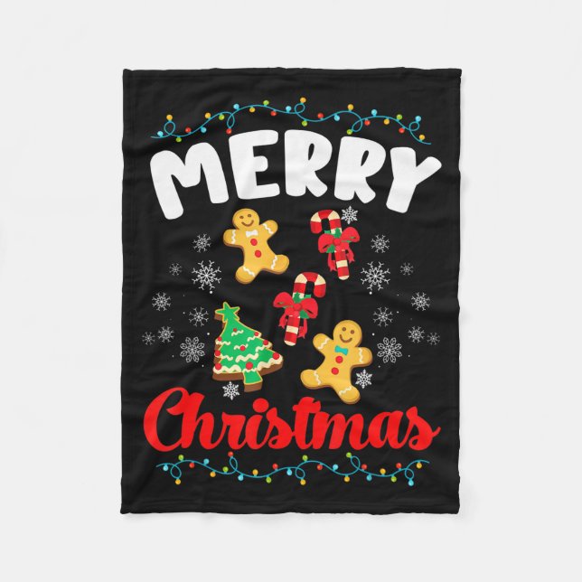 Couverture Polaire Merry Christmas Bakers With Cookies - Merry Christ (Devant)