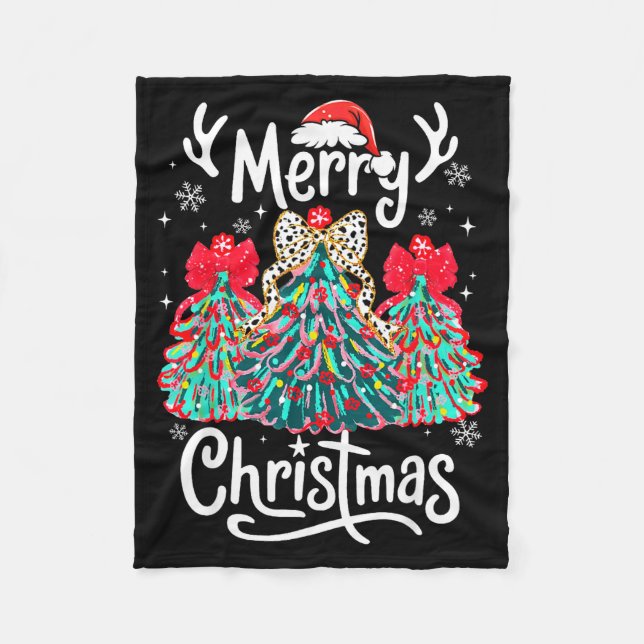 Couverture Polaire Merry Christmas Family Funny Christmas Tree Women  (Devant)
