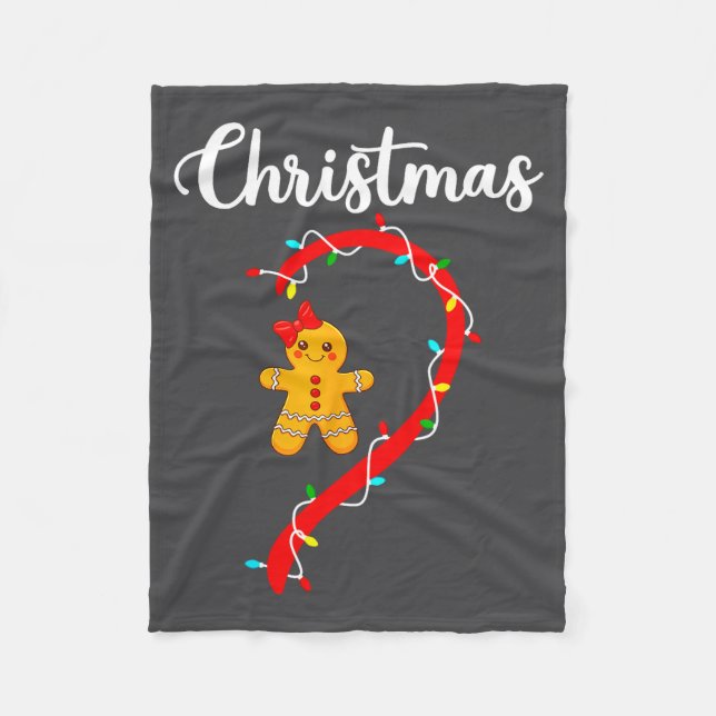 Couverture Polaire Merry Christmas Gingerbread Couples Xmas Pajamas M (Devant)