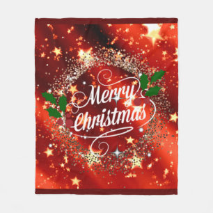 Couverture Polaire Merry Christmas, glisten and sparkle