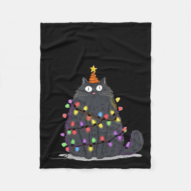 Couverture Polaire Merry Christmas Meowy Cats Tree Lovers Cute Catmas (Devant)