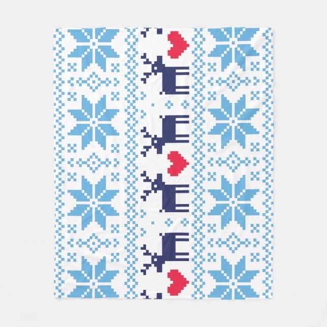Couverture Polaire Merry Christmas pattern 2 (Devant)