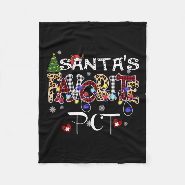 Couverture Polaire Merry Christmas Santa's Favorite Pct Patient Care  (Devant)