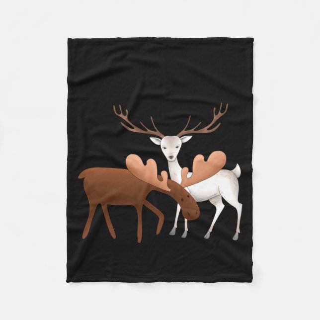 Couverture Polaire Merry Christmoose Happy New Deer T Shirt  (Devant)
