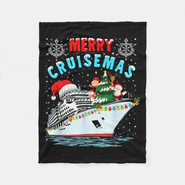 Couverture Polaire Merry Cruisemas Cruise Ship Family Christmas  (Devant)