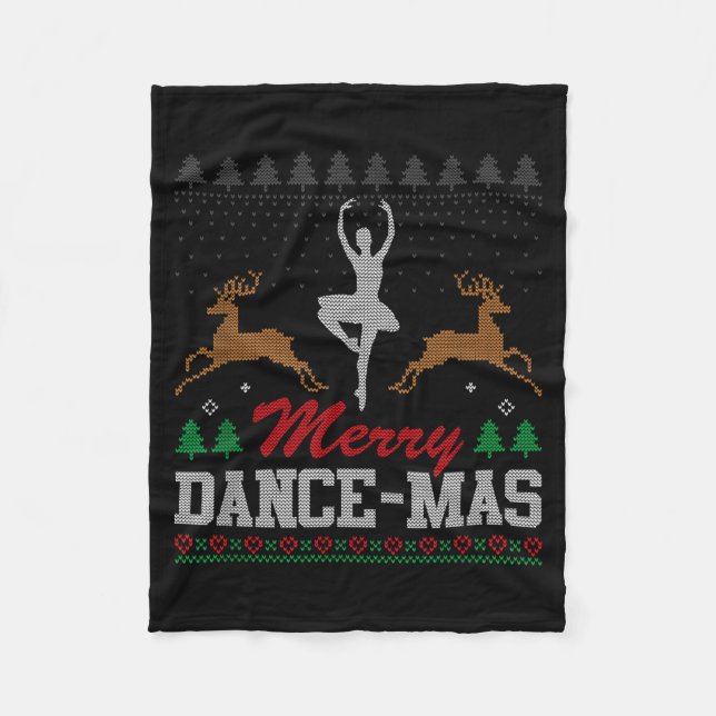 Couverture Polaire Merry Dance-mas Ballet Dancer Ugly Christmas Balle (Devant)
