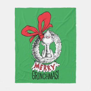 Couverture Polaire Merry Grinchmas Wreath