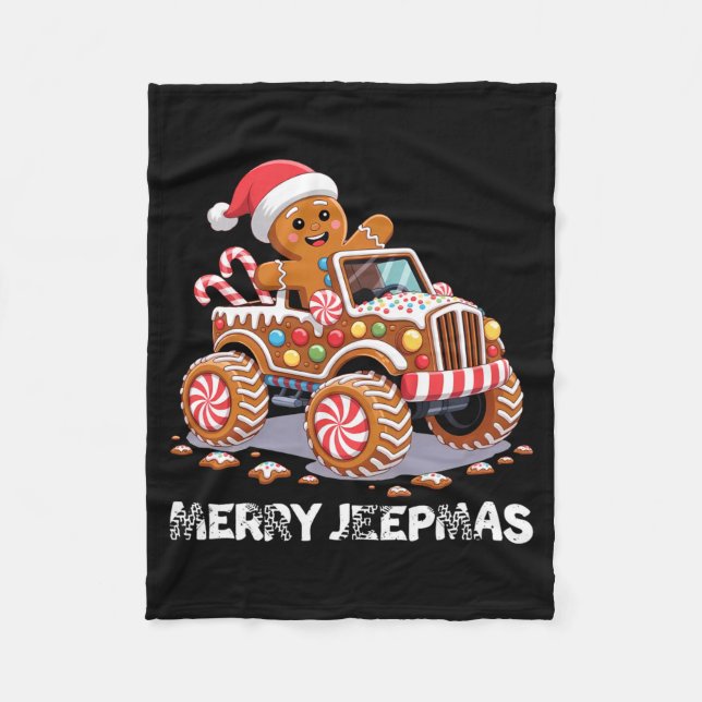 Couverture Polaire Merry Jeepmas Ugly Light Reindeer Christmas Long S (Devant)