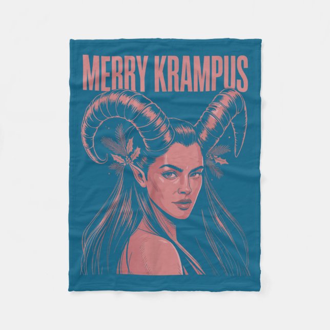 Couverture Polaire Merry Krampus Ironic Lilith Christmas Dark Feminin (Devant)