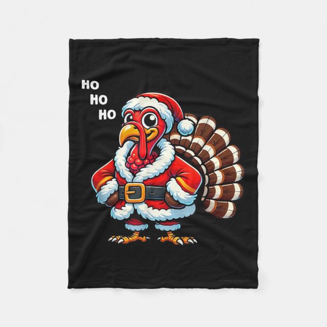 Couverture Polaire Merry Thanksmas Thanksgiving Turkey Xmas Funny Kid (Devant)