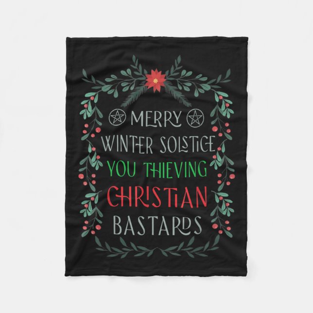 Couverture Polaire Merry Winter Solstice You Thieving Christian S  (Devant)