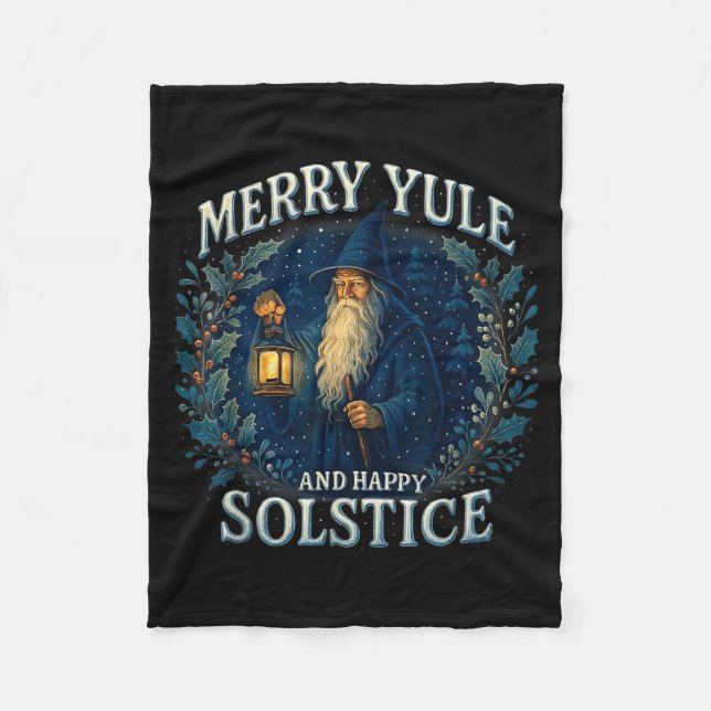 Couverture Polaire Merry Yule And Happy Solstice Mystic Winter Quote  (Devant)