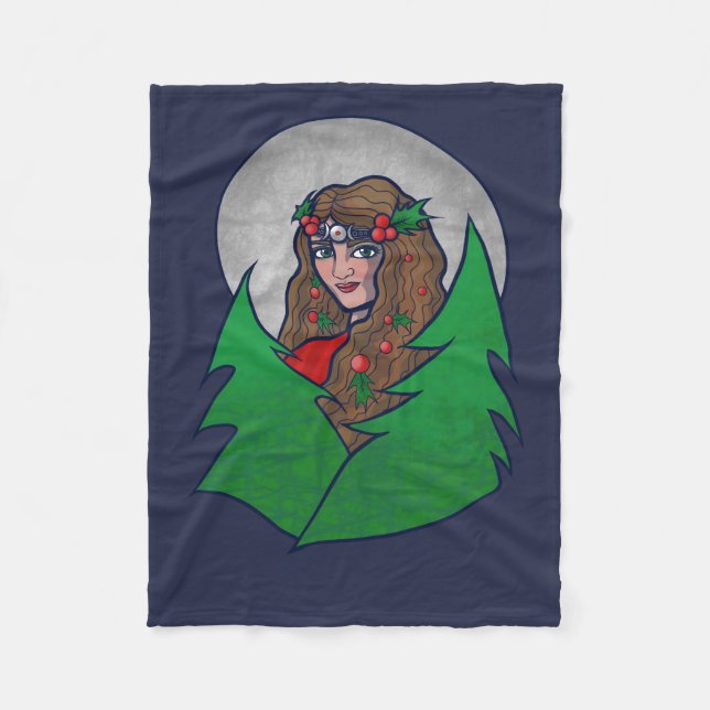 Couverture Polaire Merry Yule Goddess Art Pagan et Wiccan Yule (Devant)