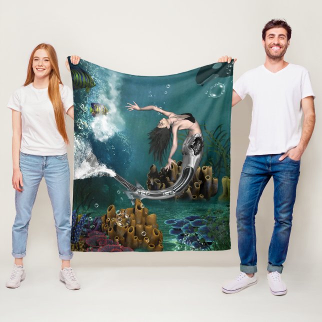 Couverture Polaire Merveilleuse sirène à vapeur (En situation)