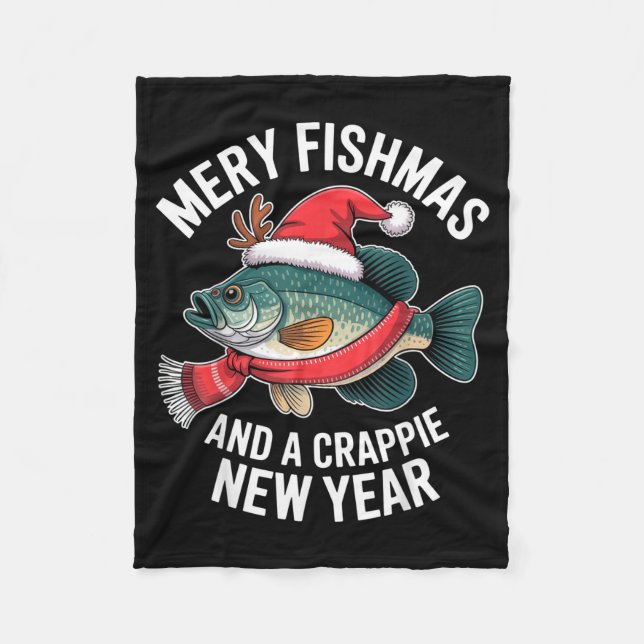 Couverture Polaire Mery Fishmas And A Crape New Year Funny Fishing Ch (Devant)