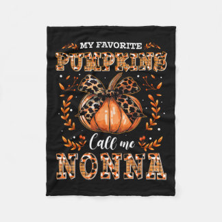Couverture Polaire Mes Citrouilles Favoris M'Appelent Nonna Thanksgiv