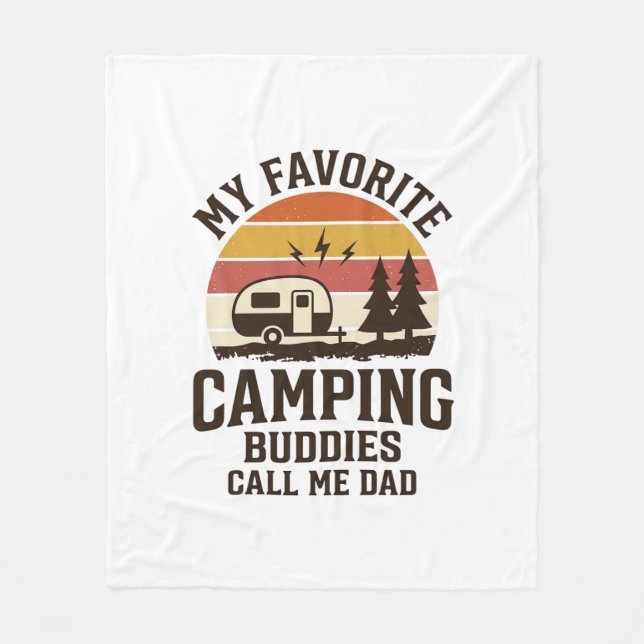 Couverture Polaire Mes copains de camping préférés m'appellent Papa V (Devant)