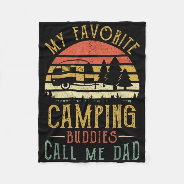 Couverture Polaire Mes copains de camping préférés m'appellent Papa V (Devant)