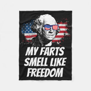 Couverture Polaire Mes farts sentent la liberté drôle 4 juillet Georg