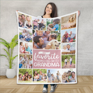 Couverture Polaire Mes gens favoris m'appellent grand-mère Photo Coll