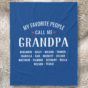 Couverture Polaire Mes gens favoris m'appellent Grand-père ou Nom pe