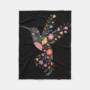 Couverture Polaire Messag caché subtil anti-Trump Floral Hummingbird