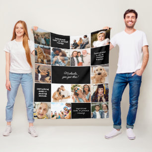 Couverture Polaire Messages personnalisés de confort inspiré et 12 ph