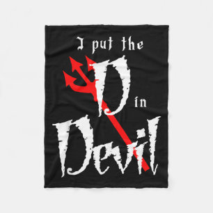 Couverture Polaire Mets D dans Diable Halloween Couple Assorti Petit