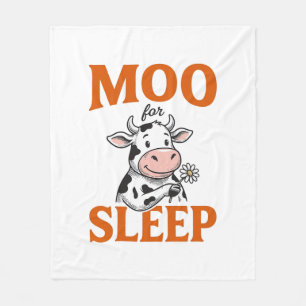 Couverture Polaire Meugler Pour Dormir Mignon Vache Design De T-Shirt