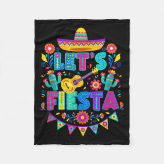 Couverture Polaire Mexicain Faisons la Fête Floral Art Populaire Cinc