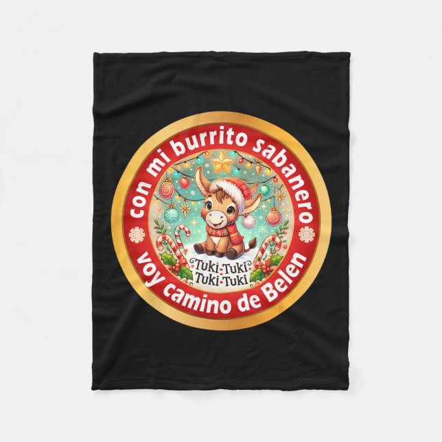 Couverture Polaire Mi Burrito Sabynero Mexique Donkey Spani (Devant)
