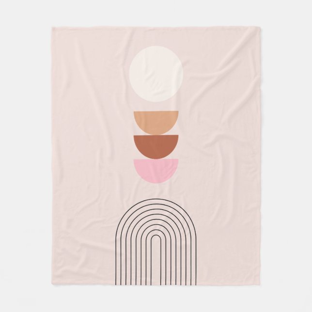 Couverture Polaire Mi-Siècle Moderne 08 Arch Blush Rose (Devant)