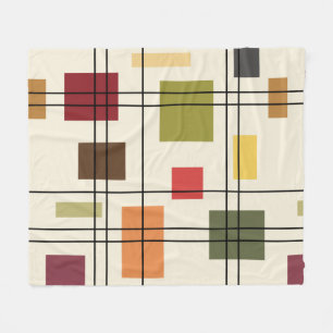 Couverture Polaire Mi-siècle moderne géométrique 1