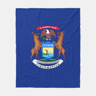 Couverture Polaire Michigan State Flag Design
