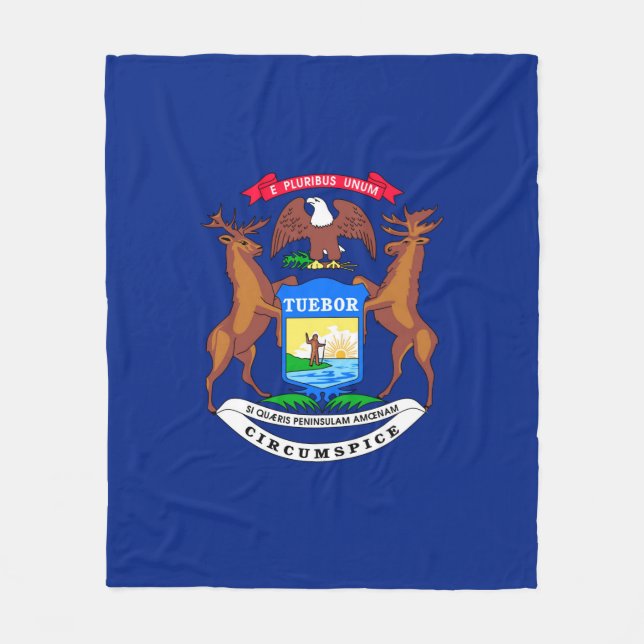 Couverture Polaire Michigan State Flag Design (Devant)
