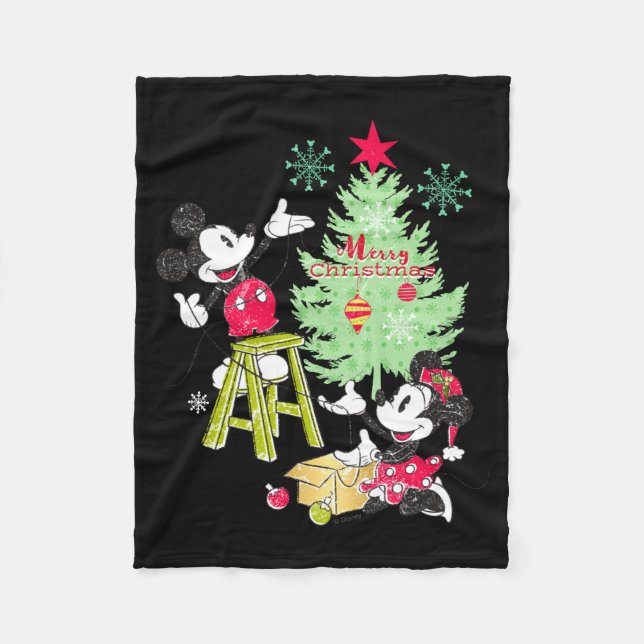 Couverture Polaire Mickey Minnie Clic Christmas Tree  (Devant)