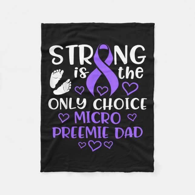 Couverture Polaire Micro Preemie Nicu New Dad Strong Premature Birth  (Devant)