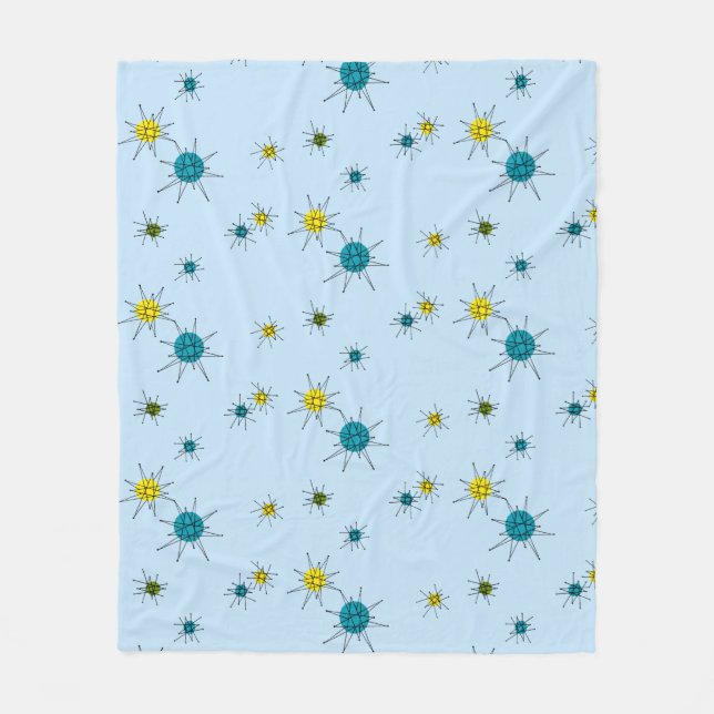 Couverture Polaire Mid-Century Atomic Starburst (Devant)