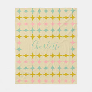 Couverture Polaire Mid Century Mod Stars   Couleur Vintage personnali