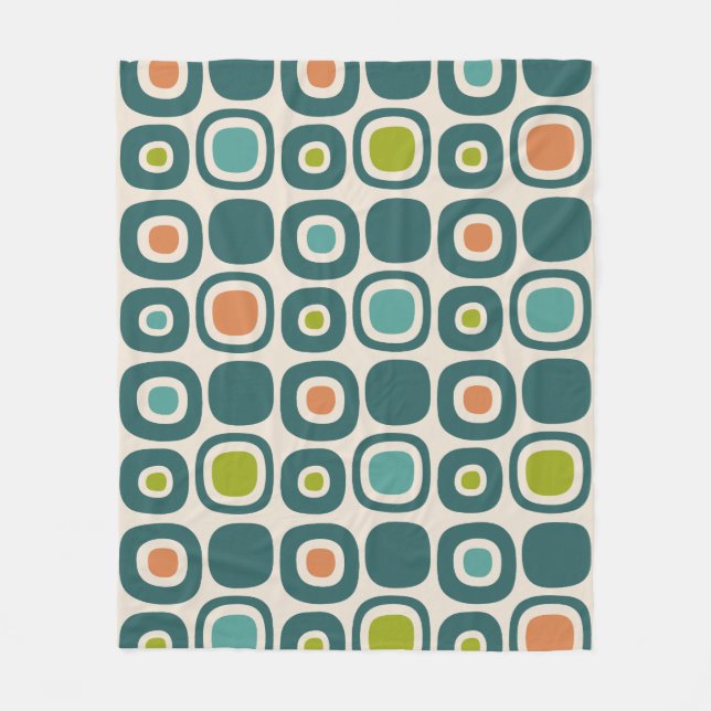Couverture Polaire Mid Century Modern Garden Path Pattern (Devant)
